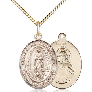 14kt Gold Filled Virgen de Guadalupe Medal Catholic Jewelry
