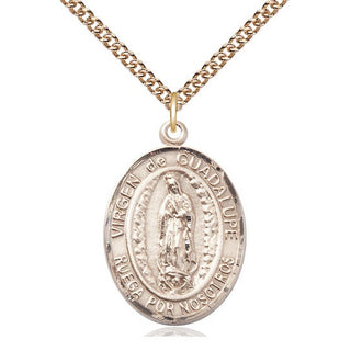 14kt Gold Filled Virgen de Guadalupe Medal Catholic Jewelry