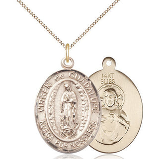 14kt Gold Virgen de Guadalupe Medal