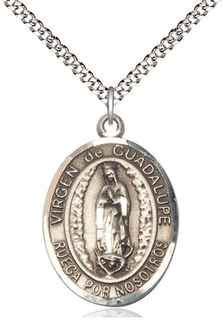 Pewter Virgen de Guadalupe Medal Catholic Jewelry
