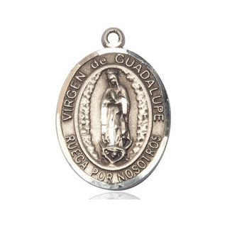 Sterling Silver Virgen de Guadalupe Medal Catholic Jewelry