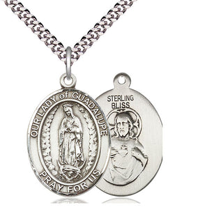 Sterling Silver Our Lady of Guadalupe Medal Catholic Jewelry