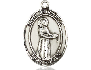 Sterling Silver Saint Petronille Medal Catholic Jewelry Engraved Catholic Saint Jewelry