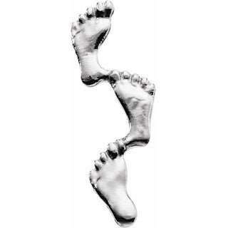 Sterling Silver Footprints Lapel Pin