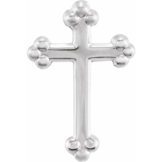 14K White Cross Lapel Pin
