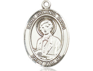 Sterling Silver Saint Dominic Savio Medal Catholic Jewelry Engraved Catholic Saint Jewelry