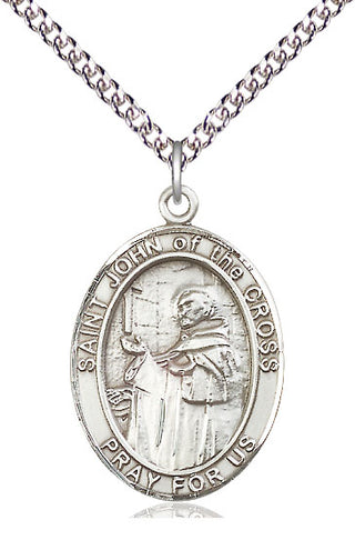 Sterling Silver Saint John of the Cross Medal Catholic Jewelry Engraved Catholic Saint Jewelry