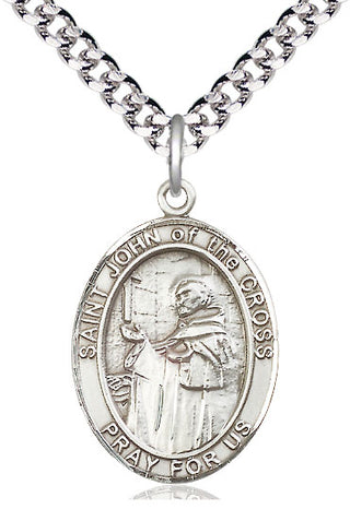 Sterling Silver Saint John of the Cross Medal Catholic Jewelry Engraved Catholic Saint Jewelry
