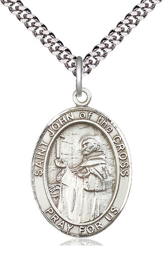 Sterling Silver Saint John of the Cross Medal Catholic Jewelry Engraved Catholic Saint Jewelry