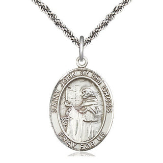 Sterling Silver Saint John of the Cross Medal Catholic Jewelry Engraved Catholic Saint Jewelry