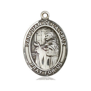 Pewter San Juan de la Cruz Medal Engraved Catholic Saint Jewelry