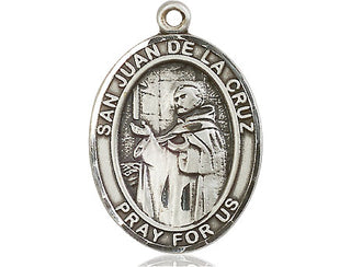 Sterling Silver San Juan de la Cruz Medal Catholic Jewelry Engraved Catholic Saint Jewelry