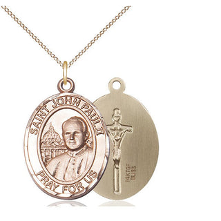 14kt Gold Filled Saint John Paul II Medal Catholic Jewelry