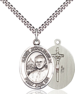 Pewter Saint John Paul II Medal Catholic Jewelry