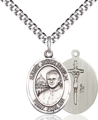 Pewter Saint John Paul II Medal Catholic Jewelry