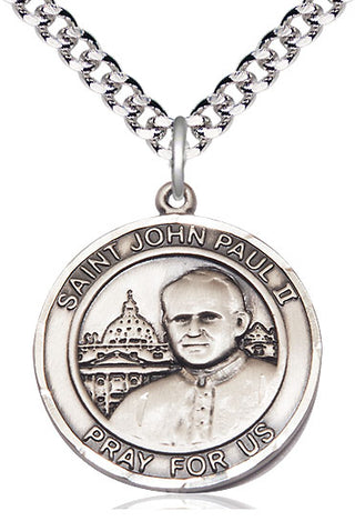 Pewter Saint John Paul II Medal Catholic Jewelry