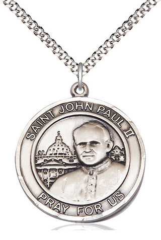 Pewter Saint John Paul II Medal Catholic Jewelry