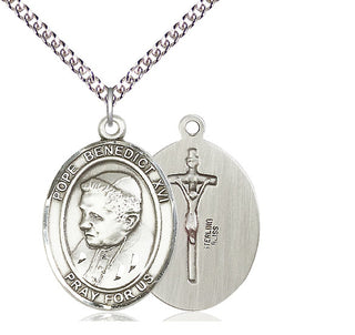 Sterling Silver Pope Benedict XVI Medal Catholic Jewelry