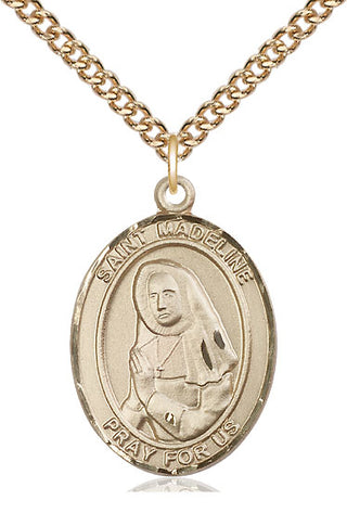 14kt Gold Filled Saint Madeline Sophie Barat Medal Catholic Jewelry Engraved Catholic Saint Jewelry