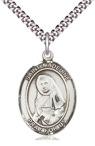 Sterling Silver Saint Madeline Sophie Barat Medal Catholic Jewelry Engraved Catholic Saint Jewelry
