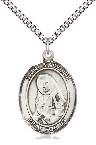 Sterling Silver Saint Madeline Sophie Barat Medal Catholic Jewelry Engraved Catholic Saint Jewelry