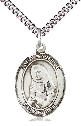 Sterling Silver Saint Madeline Sophie Barat Medal Catholic Jewelry Engraved Catholic Saint Jewelry