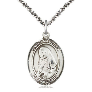 Sterling Silver Saint Madeline Sophie Barat Medal Catholic Jewelry Engraved Catholic Saint Jewelry
