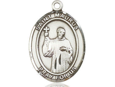 Sterling Silver St. Maurus Medal | Large | Engravable