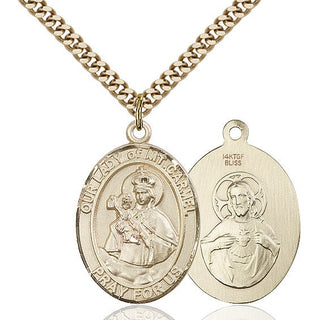 14kt Gold Filled Our Lady of Mount Carmel Medal Catholic Jewelry