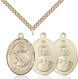 14kt Gold Our Lady of Mount Carmel Medal