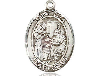 Sterling Silver St. Zita Medal | Large | Engravable