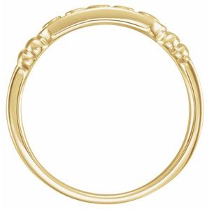 14K Gold In The Name of Jesus Chastity Ring