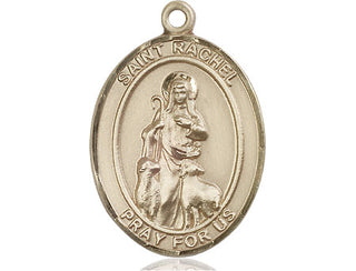 14kt Gold Filled Saint Rachel Medal Engraved Catholic Saint Jewelry