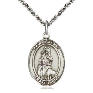 Sterling Silver Saint Rachel Medal Catholic Jewelry Engraved Catholic Saint Jewelry