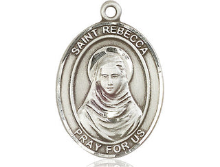Sterling Silver Saint Rebecca Medal Catholic Jewelry Engraved Catholic Saint Jewelry
