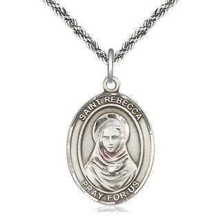 Sterling Silver Saint Rebecca Medal Catholic Jewelry Engraved Catholic Saint Jewelry