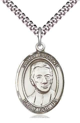 Pewter Saint Eugene de Mazenod Medal Catholic Jewelry Engraved Catholic Saint Jewelry