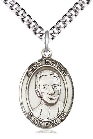Pewter Saint Eugene de Mazenod Medal Catholic Jewelry Engraved Catholic Saint Jewelry