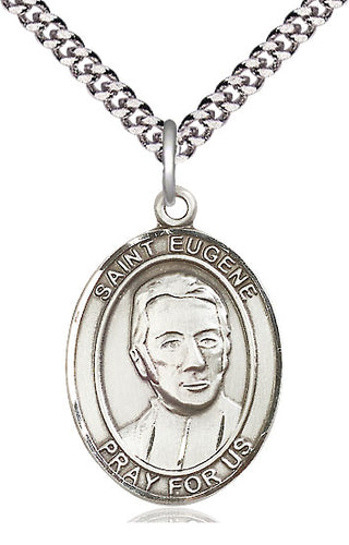 Pewter Saint Eugene de Mazenod Medal Catholic Jewelry Engraved Catholic Saint Jewelry