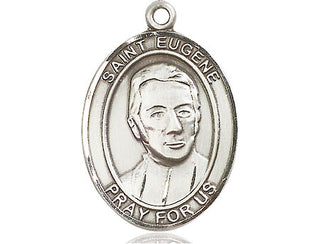Sterling Silver Saint Eugene de Mazenod Medal Catholic Jewelry Engraved Catholic Saint Jewelry