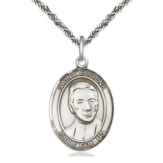 Sterling Silver Saint Eugene de Mazenod Medal Catholic Jewelry Engraved Catholic Saint Jewelry