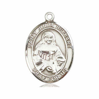 Pewter Saint Julia Billiart Medal Engraved Catholic Saint Jewelry