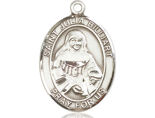 Sterling Silver Saint Julia Billiart Medal Catholic Jewelry Engraved Catholic Saint Jewelry