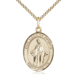 14kt Gold Filled Our Lady of Africa Medal Catholic Jewelry Engraved Catholic Saint Jewelry
