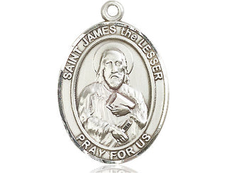 Sterling Silver Saint James the Lesser Medal Catholic Jewelry Engraved Catholic Saint Jewelry