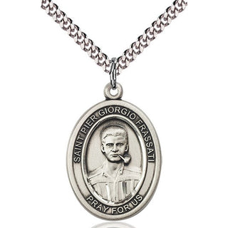 Sterling Silver Blessed Pier Giorgio Frassati Medal Catholic Jewelry Engraved Catholic Saint Jewelry