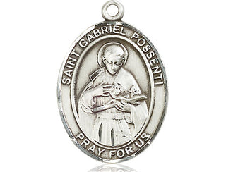 Pewter Saint Gabriel Possenti Medal Engraved Catholic Saint Jewelry