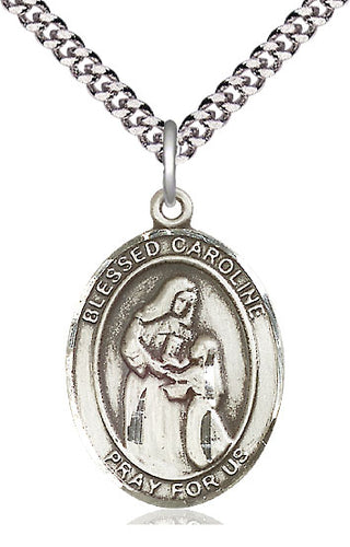 Pewter Blessed Caroline Gerhardinger Medal Catholic Jewelry Engraved Catholic Saint Jewelry