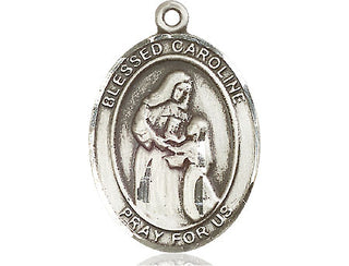 Sterling Silver Blessed Caroline Gerhardinger Medal Engraved Catholic Saint Jewelry