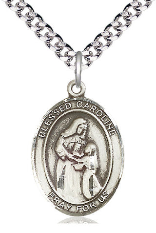 Sterling Silver Blessed Caroline Gerhardinger Medal Catholic Jewelry Engraved Catholic Saint Jewelry